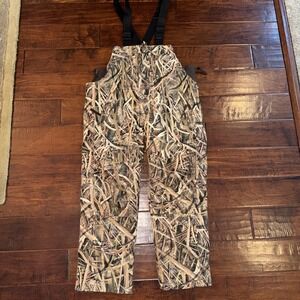 Drake Insulated Hunting Bibs Youth Size 12 Mossy Oak Shadow Grass NWOT